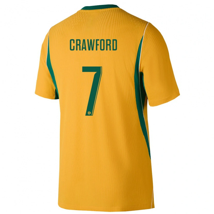 Danxen Kid Australia Harry Crawford #7 Yellow Green Home Jersey 26-28 T-Shirt