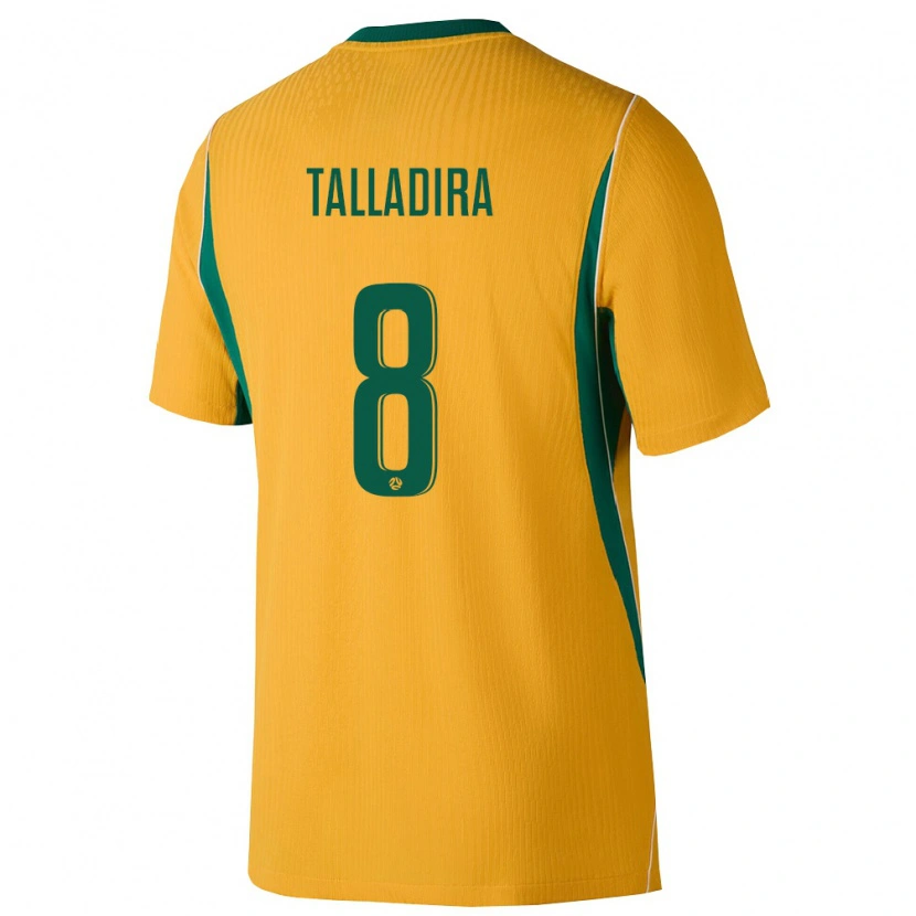 Danxen Kid Australia Fabian Talladira #8 Yellow Green Home Jersey 26-28 T-Shirt