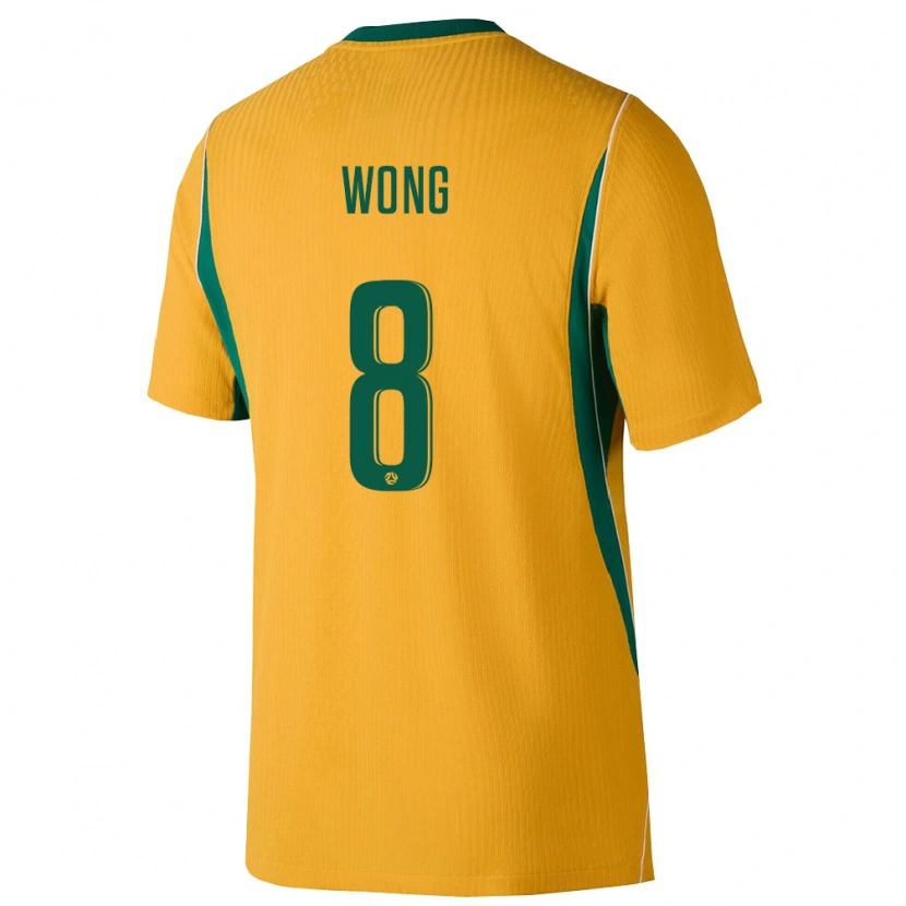 Danxen Kid Australia Lawrence Wong #8 Yellow Green Home Jersey 26-28 T-Shirt