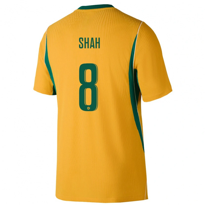 Danxen Kid Australia Jariyah Shah #8 Yellow Green Home Jersey 26-28 T-Shirt