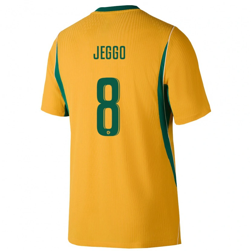 Danxen Kid Australia James Jeggo #8 Yellow Green Home Jersey 26-28 T-Shirt