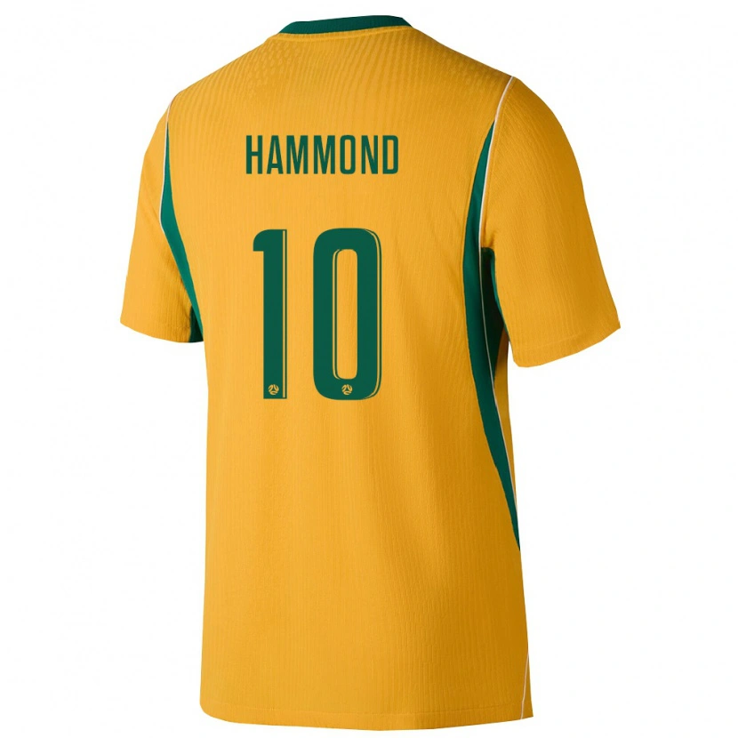 Danxen Kid Australia Aydan Hammond #10 Yellow Green Home Jersey 26-28 T-Shirt
