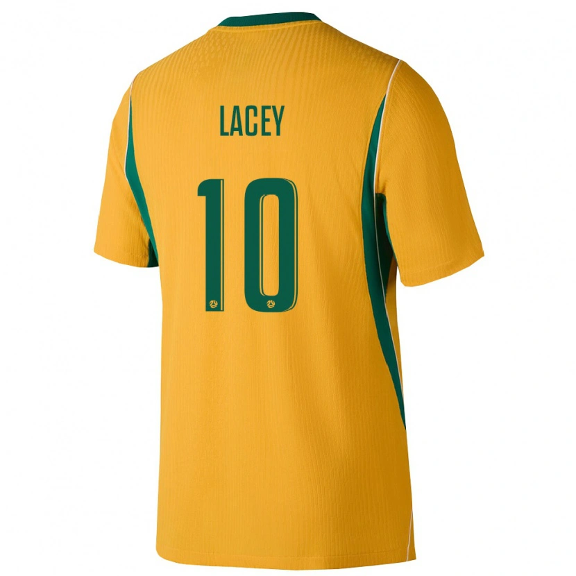Danxen Kid Australia Joseph Lacey #10 Yellow Green Home Jersey 26-28 T-Shirt