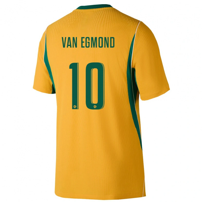 Danxen Kid Australia Emily Van Egmond #10 Yellow Green Home Jersey 26-28 T-Shirt