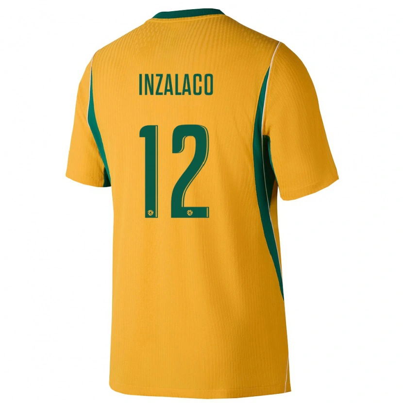 Danxen Kid Australia Sonny Inzalaco #12 Yellow Green Home Jersey 26-28 T-Shirt