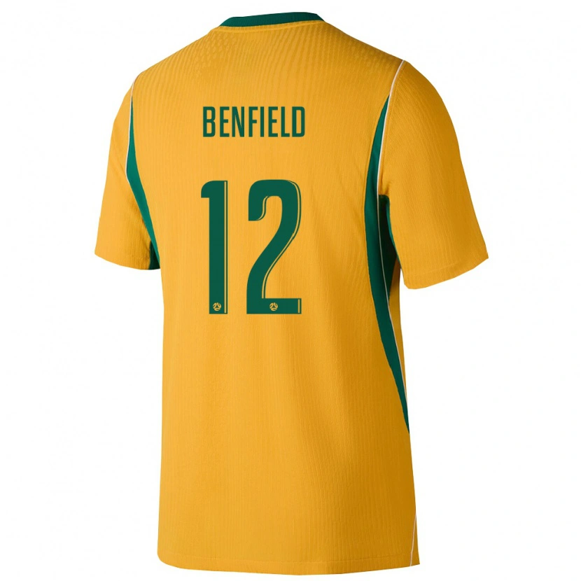 Danxen Kid Australia Jonty Benfield #12 Yellow Green Home Jersey 26-28 T-Shirt