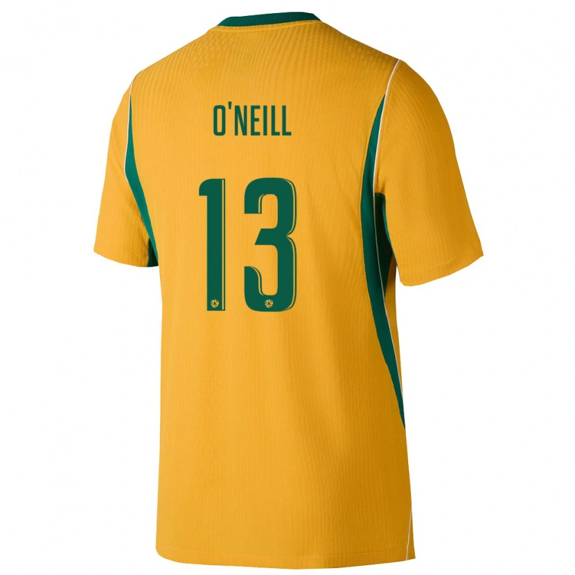 Danxen Kid Australia Aiden O'neill #13 Yellow Green Home Jersey 26-28 T-Shirt