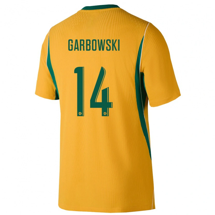 Danxen Kid Australia Alexander Garbowski #14 Yellow Green Home Jersey 26-28 T-Shirt