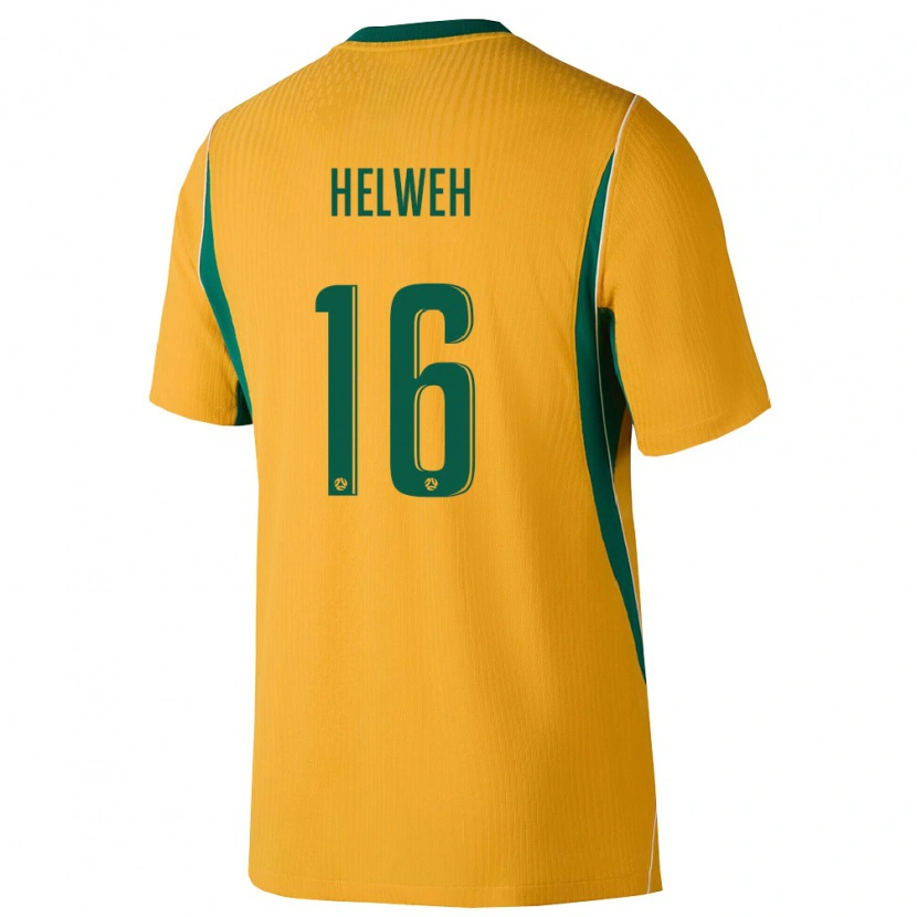 Danxen Kid Australia Zane Helweh #16 Yellow Green Home Jersey 26-28 T-Shirt