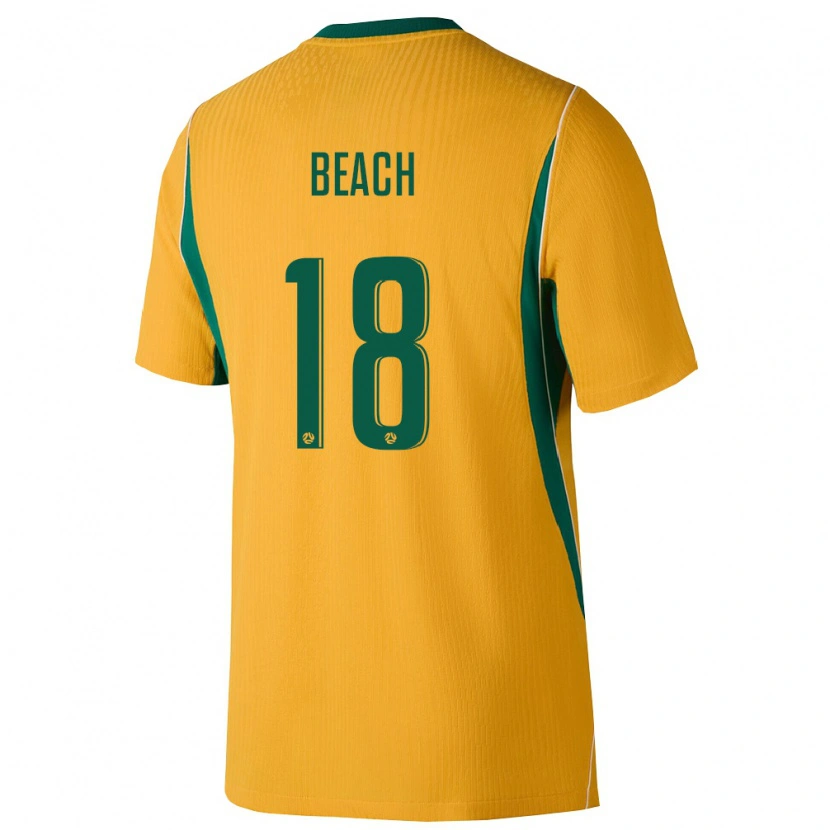 Danxen Kid Australia Patrick Beach #18 Yellow Green Home Jersey 26-28 T-Shirt