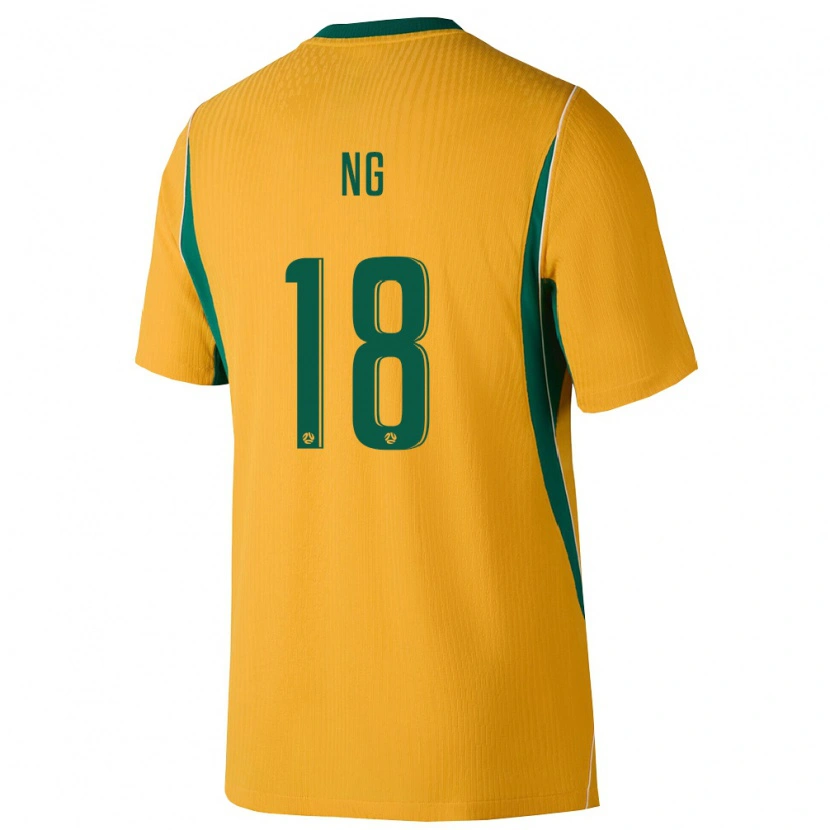 Danxen Kid Australia Hugo Ng #18 Yellow Green Home Jersey 26-28 T-Shirt