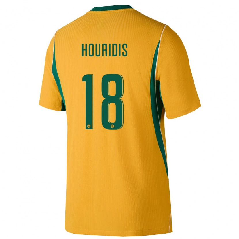 Danxen Kid Australia James Houridis #18 Yellow Green Home Jersey 26-28 T-Shirt