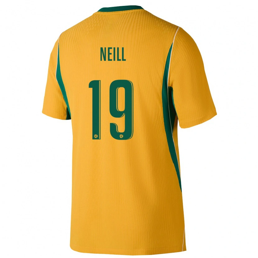 Danxen Kid Australia Marcus Neill #19 Yellow Green Home Jersey 26-28 T-Shirt