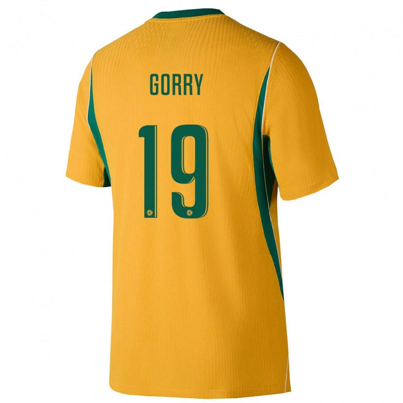 Danxen Kid Australia Katrina Gorry #19 Yellow Green Home Jersey 26-28 T-Shirt