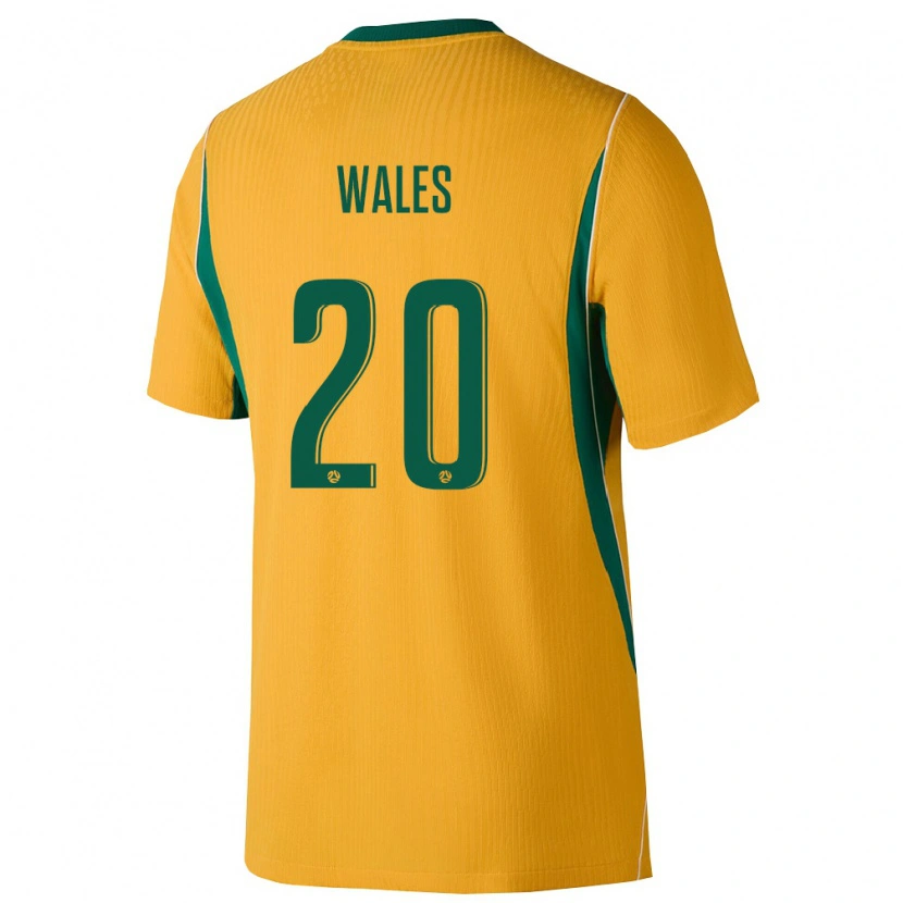 Danxen Kid Australia Lachlan Wales #20 Yellow Green Home Jersey 26-28 T-Shirt