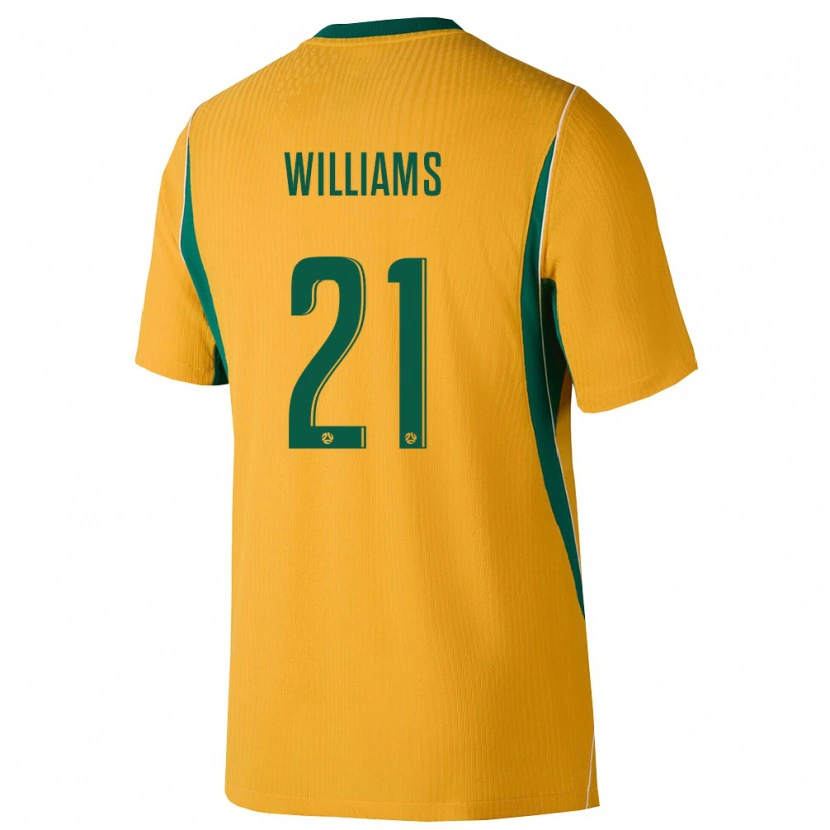 Danxen Kid Australia Rhys Williams #21 Yellow Green Home Jersey 26-28 T-Shirt