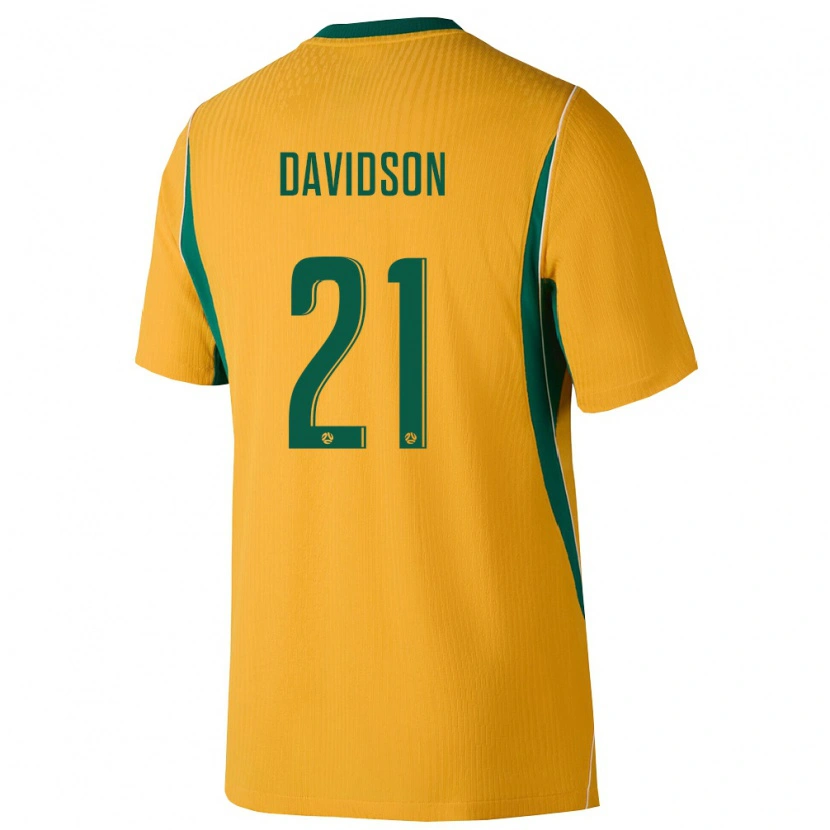 Danxen Kid Australia Jason Davidson #21 Yellow Green Home Jersey 26-28 T-Shirt