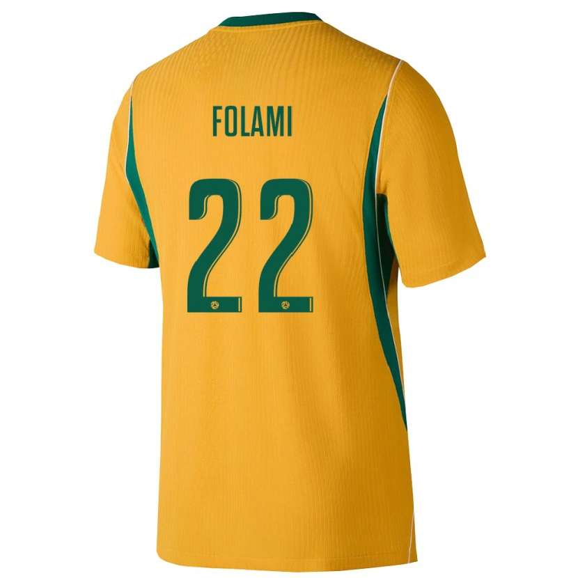Danxen Kid Australia Ben Folami #22 Yellow Green Home Jersey 26-28 T-Shirt