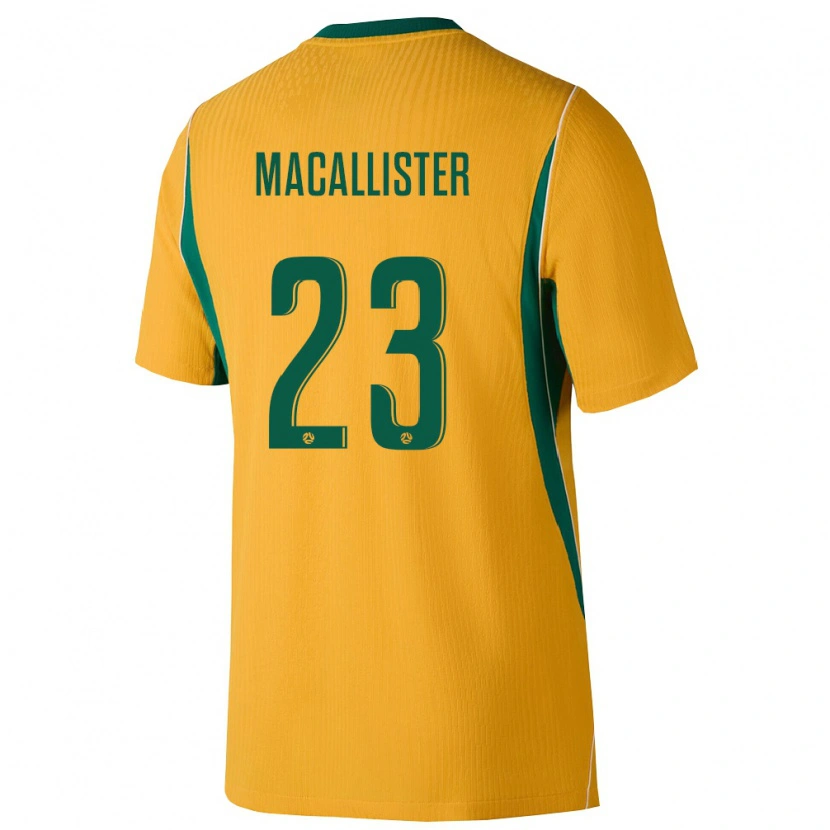 Danxen Kid Australia Mathias Macallister #23 Yellow Green Home Jersey 26-28 T-Shirt