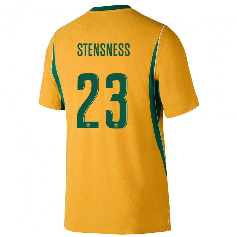 Danxen Kid Australia Gianni Stensness #23 Yellow Green Home Jersey 26-28 T-Shirt