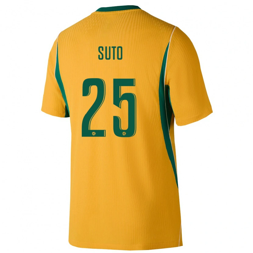 Danxen Kid Australia Ante Suto #25 Yellow Green Home Jersey 26-28 T-Shirt