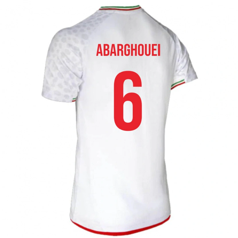 Danxen Kid Iran Hossein Abarghouei #6 White Red Home Jersey 26-28 T-Shirt