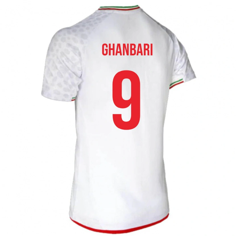Danxen Kid Iran Zahra Ghanbari #9 White Red Home Jersey 26-28 T-Shirt