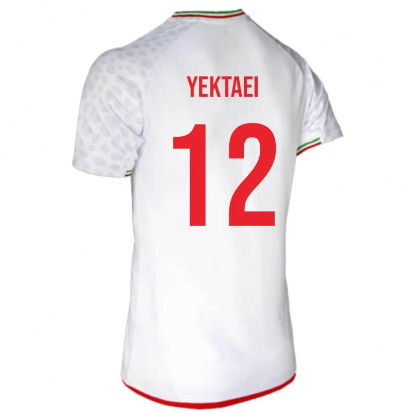 Danxen Kid Iran Maryam Yektaei #12 White Red Home Jersey 26-28 T-Shirt