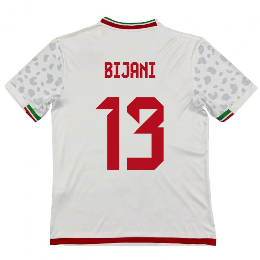 Danxen Kid Iran Hossein Bijani #13 White Red Home Jersey 26-28 T-Shirt