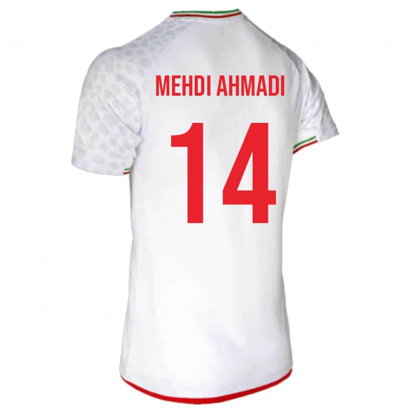 Danxen Kid Iran Mohammad Mehdi Ahmadi #14 White Red Home Jersey 26-28 T-Shirt