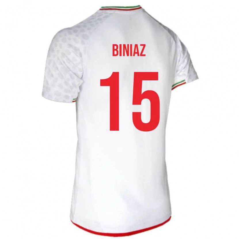 Danxen Kid Iran Mohammad Biniaz #15 White Red Home Jersey 26-28 T-Shirt