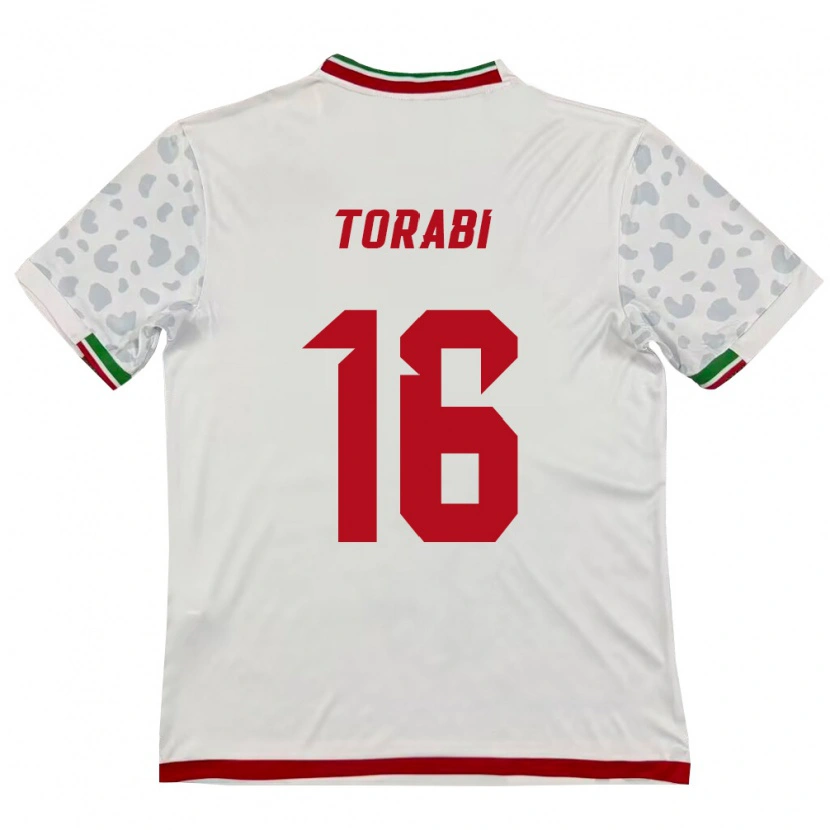 Danxen Kid Iran Mehdi Torabi #16 White Red Home Jersey 26-28 T-Shirt