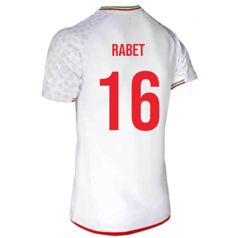 Danxen Kid Iran Fardin Rabet #16 White Red Home Jersey 26-28 T-Shirt
