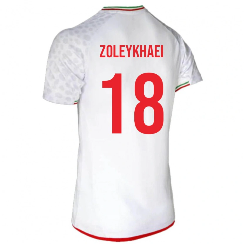 Danxen Kid Iran Abolfazl Zoleykhaei #18 White Red Home Jersey 26-28 T-Shirt