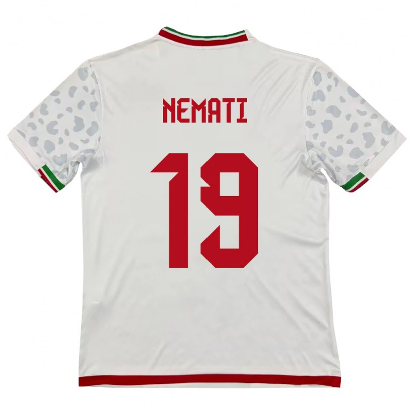 Danxen Kid Iran Ali Nemati #19 White Red Home Jersey 26-28 T-Shirt