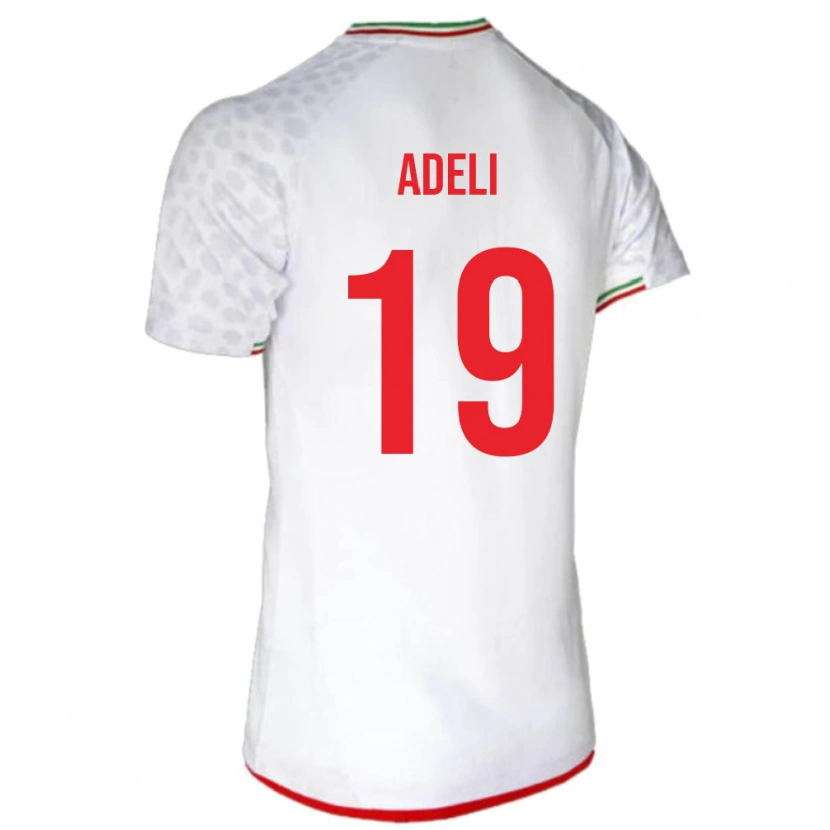 Danxen Kid Iran Fatemeh Adeli #19 White Red Home Jersey 26-28 T-Shirt