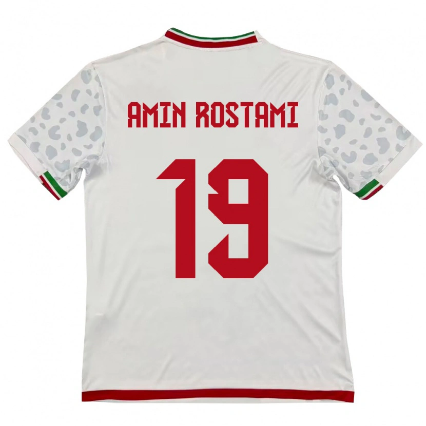 Danxen Kid Iran Mohammad Amin Rostami #19 White Red Home Jersey 26-28 T-Shirt