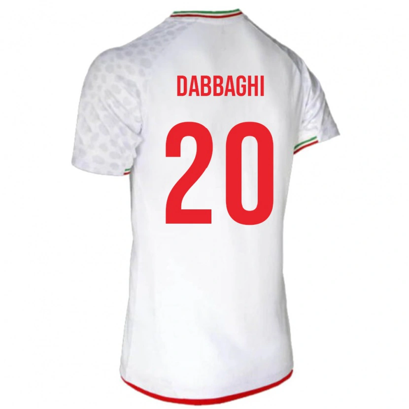 Danxen Kid Iran Hajar Dabbaghi #20 White Red Home Jersey 26-28 T-Shirt