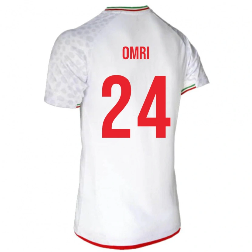 Danxen Kid Iran Mohammad Omri #24 White Red Home Jersey 26-28 T-Shirt