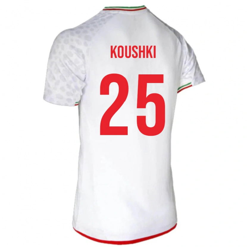 Danxen Kid Iran Alireza Koushki #25 White Red Home Jersey 26-28 T-Shirt