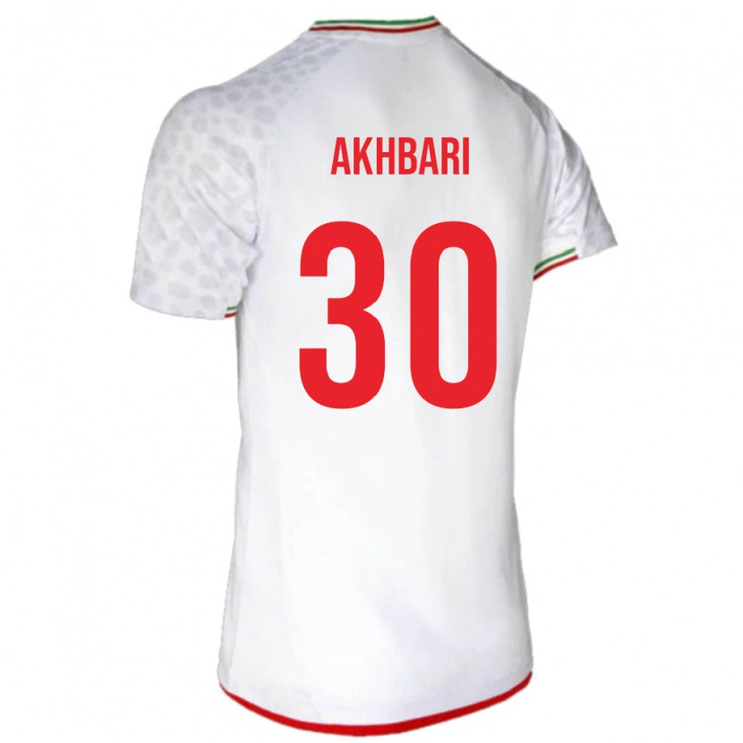 Danxen Kid Iran Mohammadreza Akhbari #30 White Red Home Jersey 26-28 T-Shirt