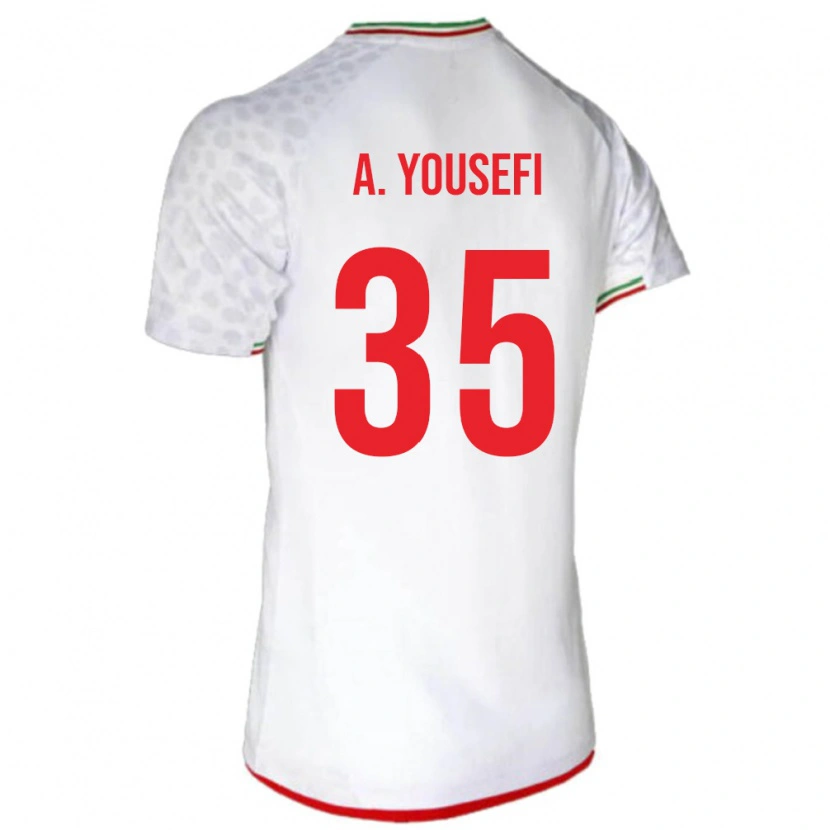 Danxen Kid Iran Arya Yousefi #35 White Red Home Jersey 26-28 T-Shirt