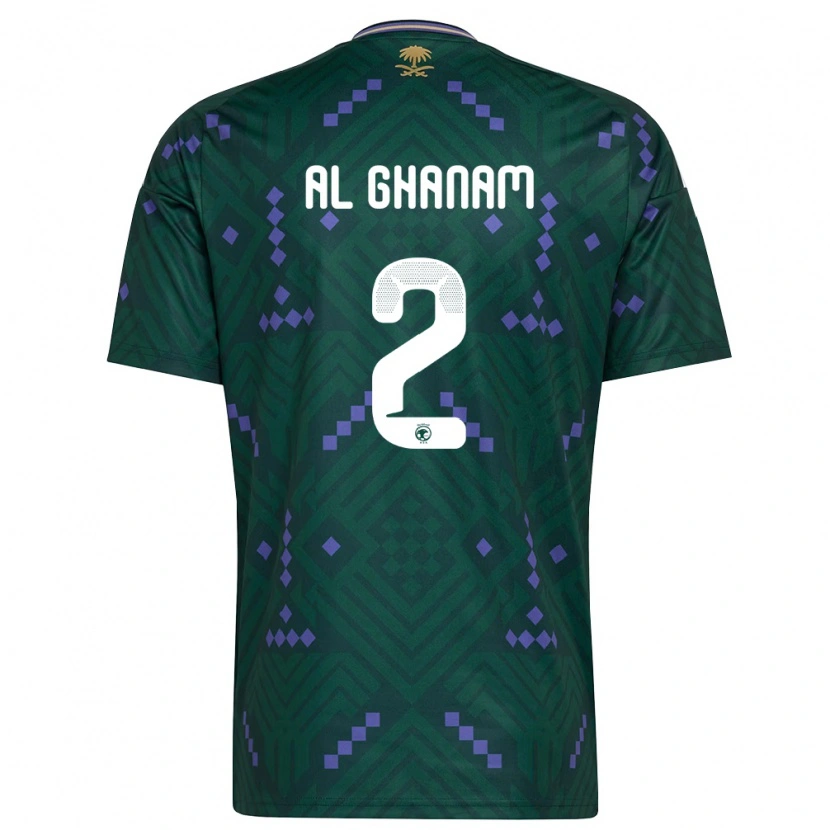 Danxen Kid Saudi Arabia Sultan Al Ghanaischem #2 Green Purple White Home Jersey 26-28 T-Shirt