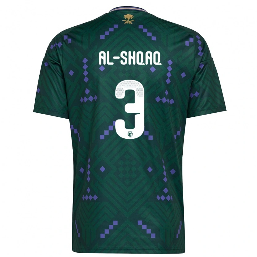 Danxen Kid Saudi Arabia Montadhar Al-Shqaq #3 Green Purple White Home Jersey 26-28 T-Shirt