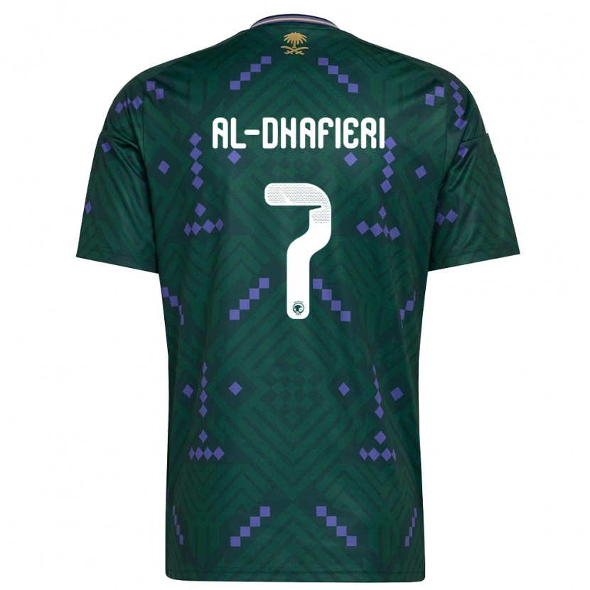 Danxen Kid Saudi Arabia Jathob Al-Dhafieri #7 Green Purple White Home Jersey 26-28 T-Shirt
