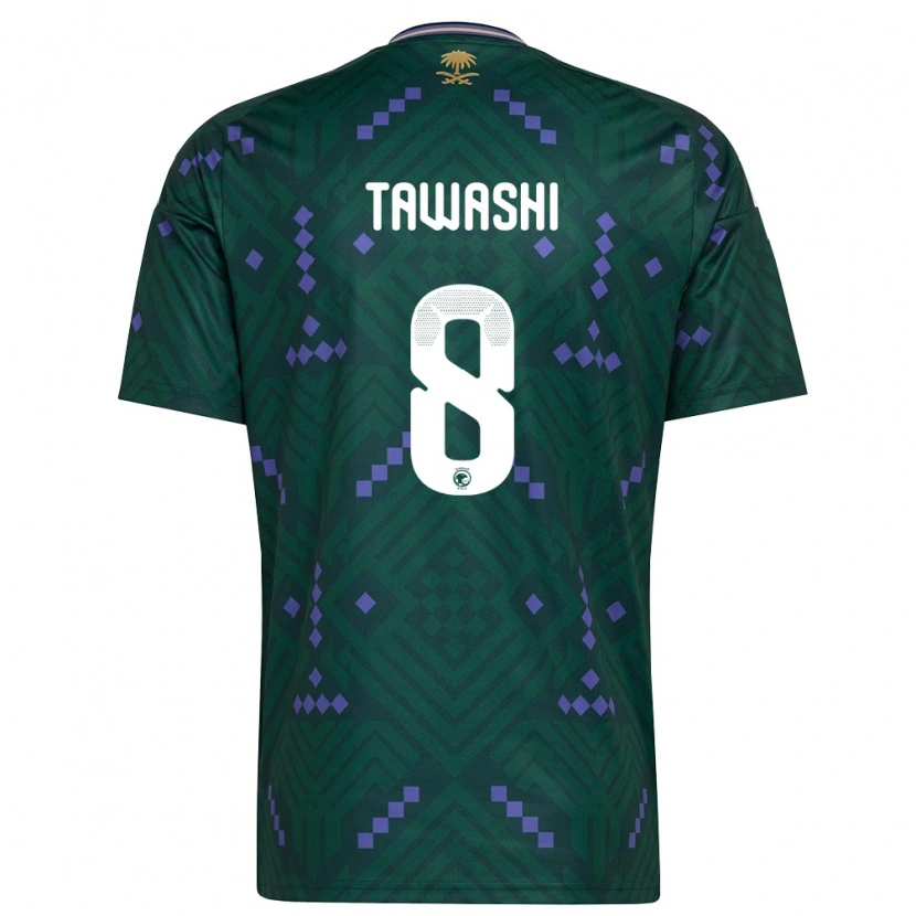Danxen Kid Saudi Arabia Maher Tawashi #8 Green Purple White Home Jersey 26-28 T-Shirt
