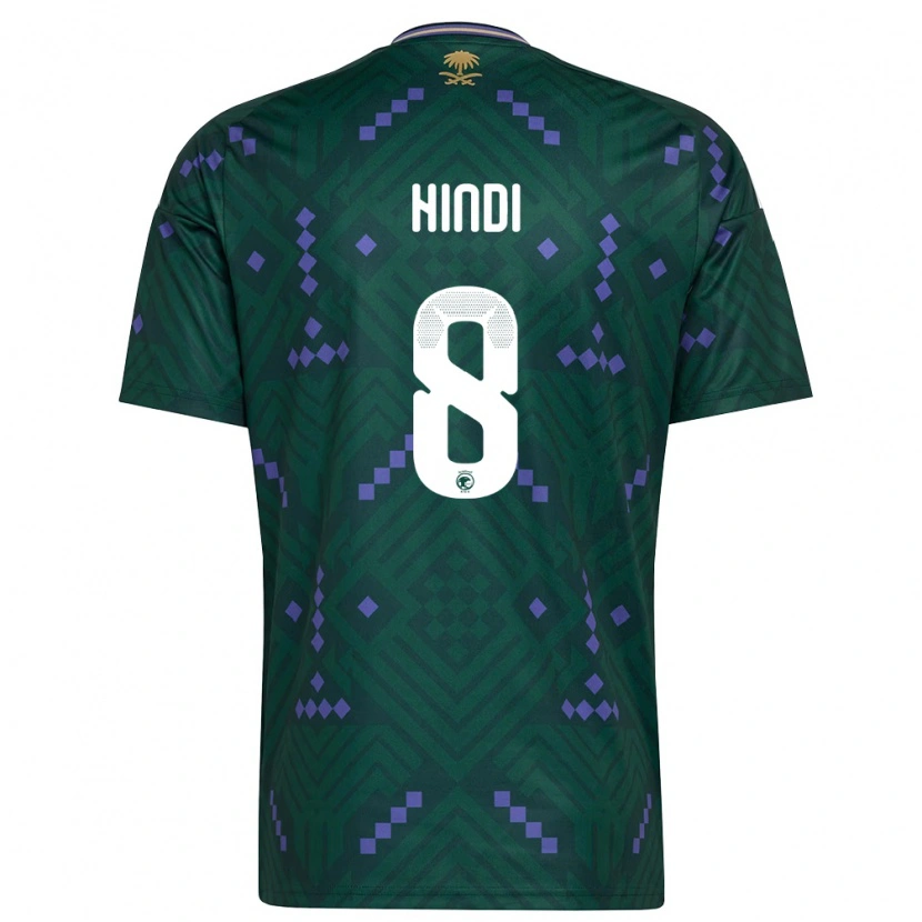 Danxen Kid Saudi Arabia Anas Hindi #8 Green Purple White Home Jersey 26-28 T-Shirt