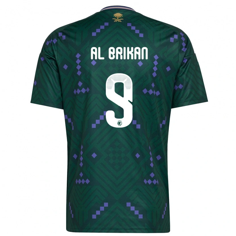 Danxen Kid Saudi Arabia Feras Al Brikan #9 Green Purple White Home Jersey 26-28 T-Shirt