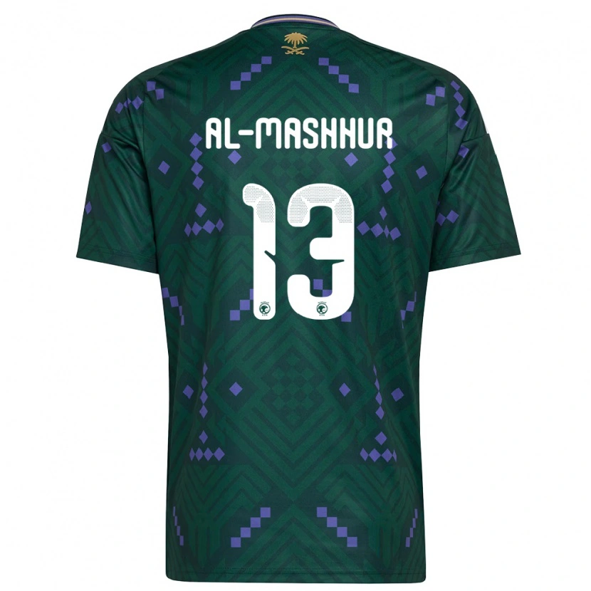 Danxen Kid Saudi Arabia Fawaz Al-Mashhur #13 Green Purple White Home Jersey 26-28 T-Shirt