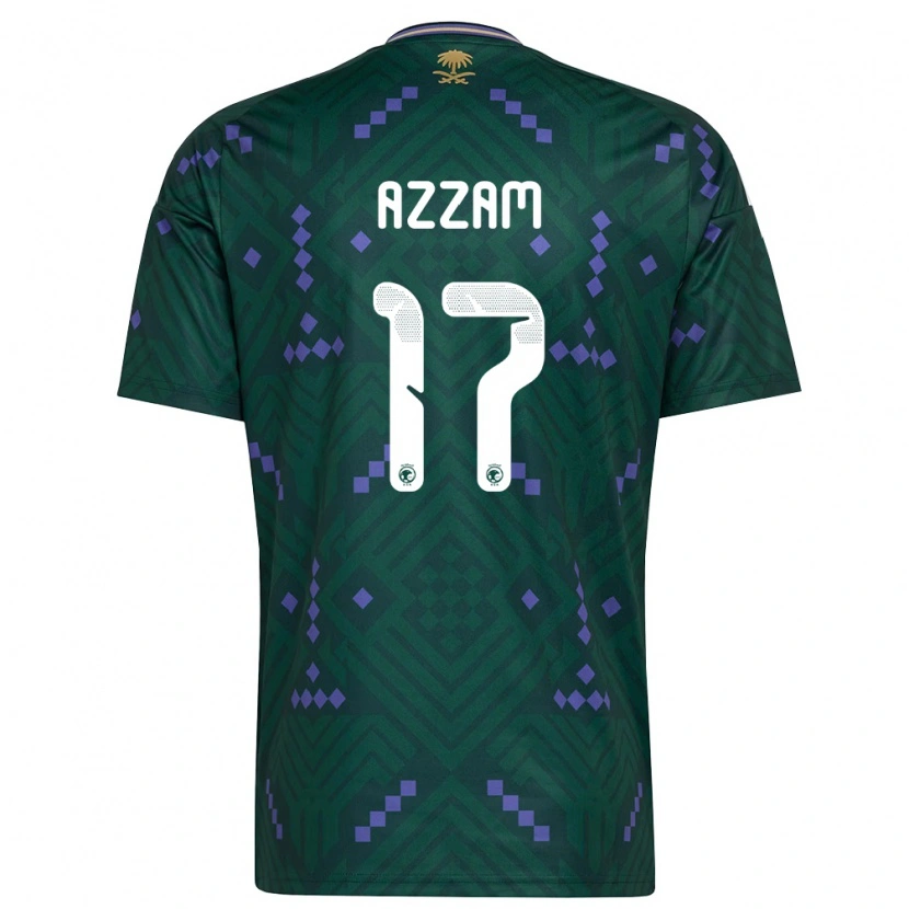 Danxen Kid Saudi Arabia Ibrahim Azzam #17 Green Purple White Home Jersey 26-28 T-Shirt